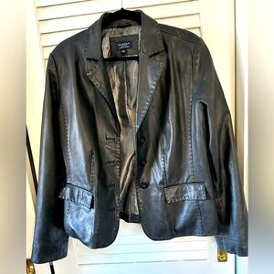 Beautiful Black Lamb skin Leather Blazer